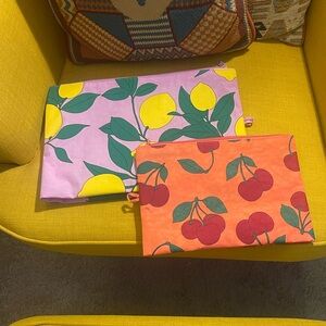 Baggu Large and Medium Go Pouch from the Sunshine Fruit Set